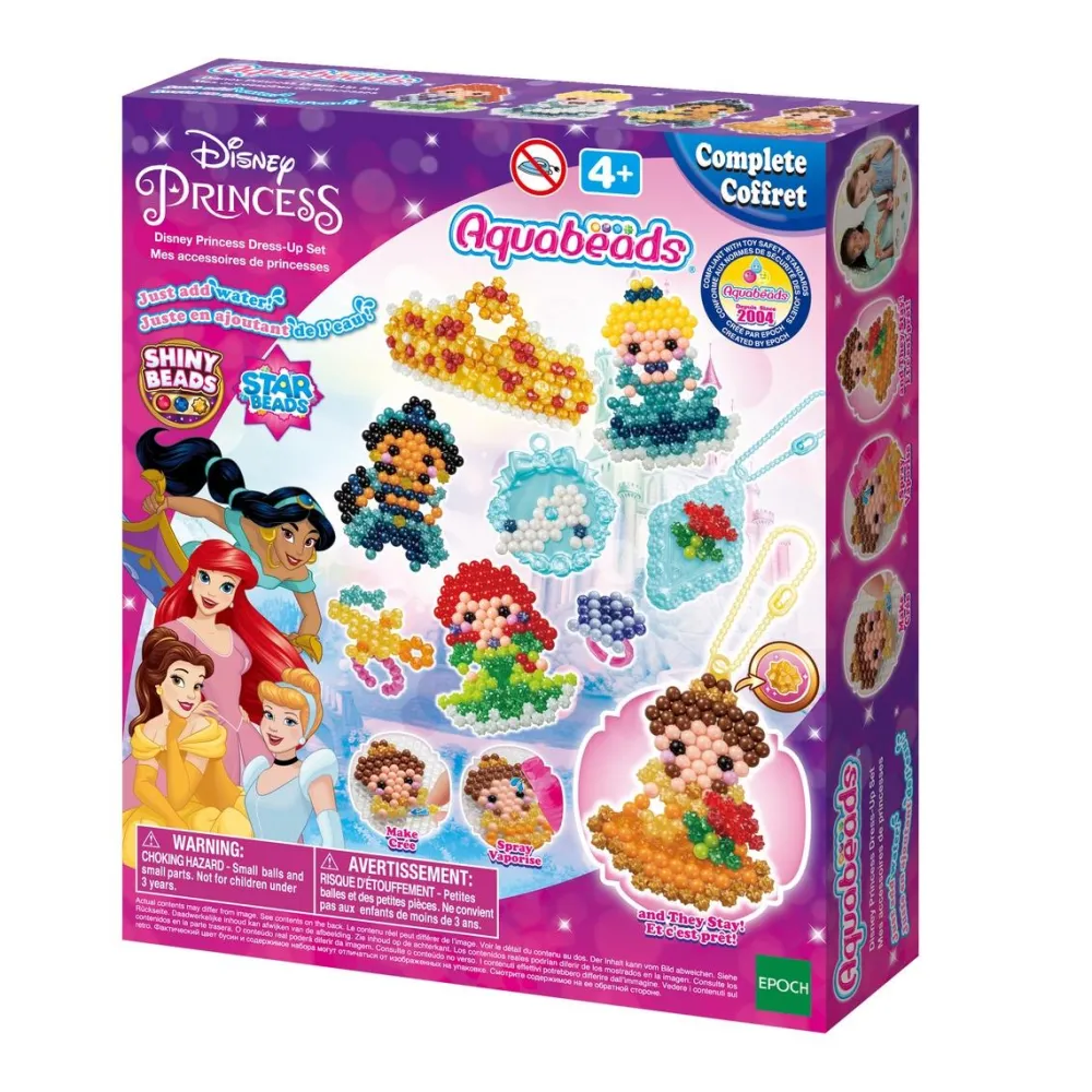 Aquabeads Mes accessoires de Princesses Disney -^ Perles, Bijoux Et Perles À Repasser