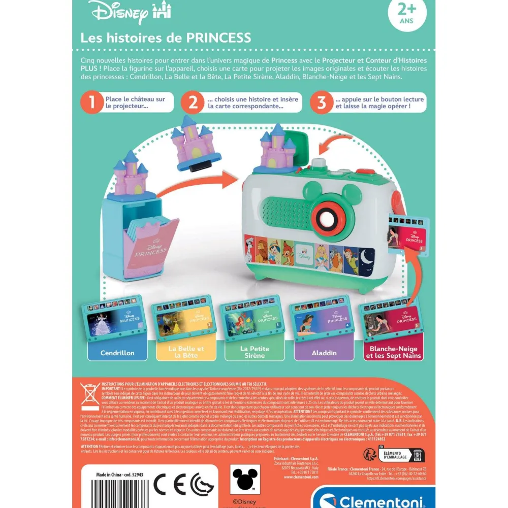 Clementoni Mes histoires de Princesses - Histoires en images Conteur Disney PLUS^ Mobiles Et Veilleuses