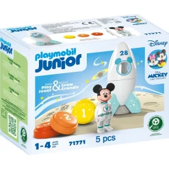 Playmobil Mickey et sa fusée Disney Junior 71771^ Jouets À Encastrer Et À Empiler