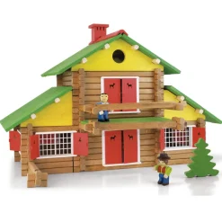 Jeujura Mon chalet en bois - 240 pieces^ Jeux De Construction En Bois