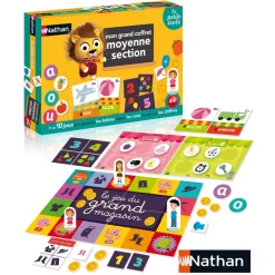Nathan Mon grand Coffret Moyenne Section^ Apprentissages Des Chiffres Et Calculs|Apprentissage Des Lettres Et Écritures