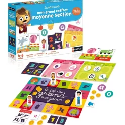 Nathan Mon grand Coffret Moyenne Section^ Apprentissages Des Chiffres Et Calculs|Apprentissage Des Lettres Et Écritures