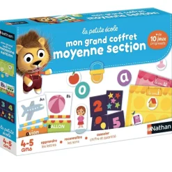 Nathan Mon grand Coffret Moyenne Section^ Apprentissages Des Chiffres Et Calculs|Apprentissage Des Lettres Et Écritures