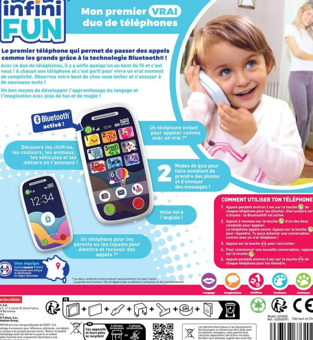 Dujardin Mon premier vrai duo de téléphones Infini Fun^ Jouets D'Éveil Électroniques