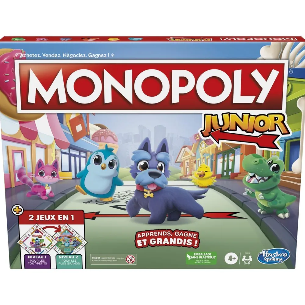 Hasbro Gaming Monopoly junior 2 en 1^ Monopoly