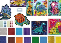 Janod Mosaïques Les ateliers du calme Dinosaures^ Sables, Paillettes Et Mosaïques