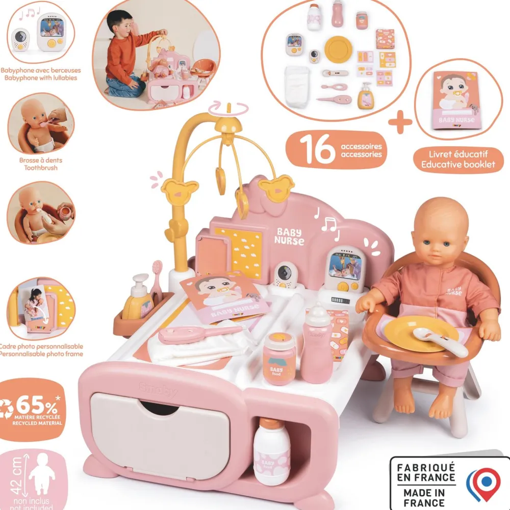 Smoby Nurserie cocoon 3 en 1 Baby Nurse^ Mobilier Pour Poupons