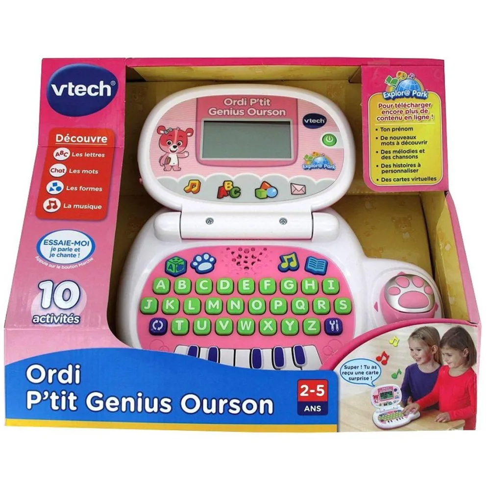 Varta Ordi P’tit Genius Ourson rose^ Ordinateurs Et Tablettes Éducatives