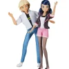 Bandai Pack 2 poupées Miraculous - Crush Pack Marinette et Adrien 26 cm^ Les Héros Et Personnages