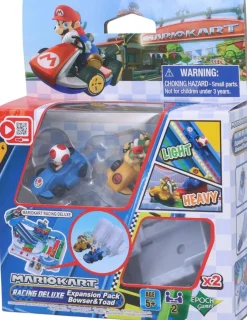 Epoch Games Pack 2 véhicules Bowser et Toad - Extension Mario Kart deluxe Racing DX^ Petites Voitures