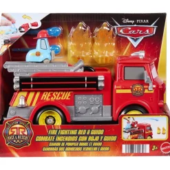Mattel Pack Camion de pompier rouge et Guido - Cars^ Camions Et Bus