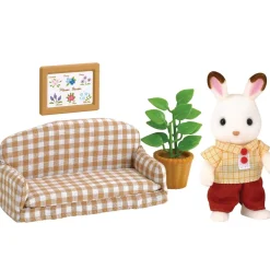 Sylvanian Families Papa Lapin chocolat et salon – 2201^ Mini-Univers
