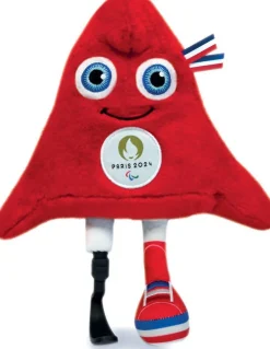 Doudou et Compagnie Peluche Mascotte Officielle Jeux Paralympiques Paris 2024 - 25 Cm^ Peluches Animaux