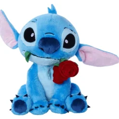 Peluche Stitch 25 cm avec rose^ Peluches Animaux