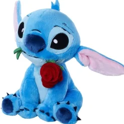 Peluche Stitch 25 cm avec rose^ Peluches Animaux