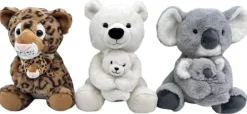 Soft Friends Peluche tendre de Maman et Bébé animaux sauvages^ Peluches Animaux