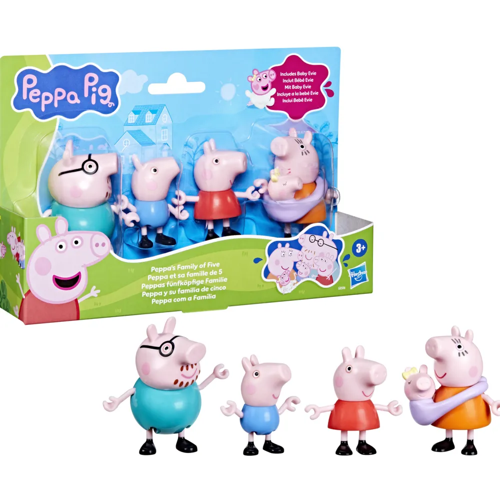 Hasbro Peppa Pig Coffret famille 5 figurines^ Les Héros Et Personnages