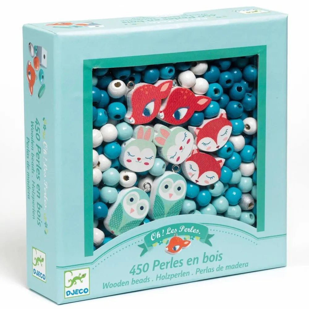 Djeco Perles Bois En Forme D'animaux De^ Perles, Bijoux Et Perles À Repasser