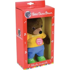 Jemini Petit Ours brun peluche musicale 21cm^ Peluches Musicales Et Lumineuses