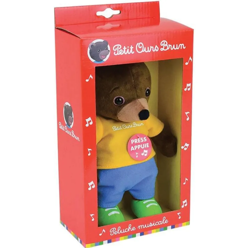 Jemini Petit Ours brun peluche musicale 21cm^ Peluches Musicales Et Lumineuses