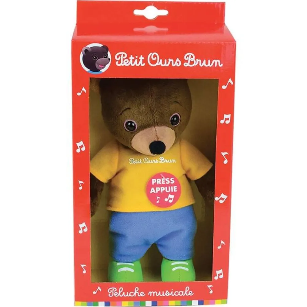 Jemini Petit Ours brun peluche musicale 21cm^ Peluches Musicales Et Lumineuses