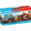 Playmobil Pick-up de police, moto & 2 personnages City action 71875^ La Ville, La Police Et Les Secours