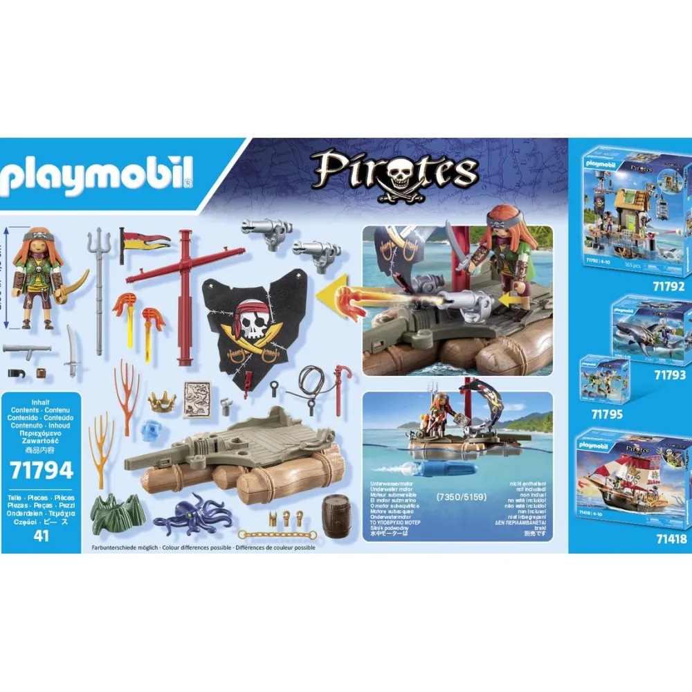 Playmobil Pirate avec radeau flottant et trésor Pirates 71794^ Les Pirates, Chevaliers, Cowboys Et Indiens