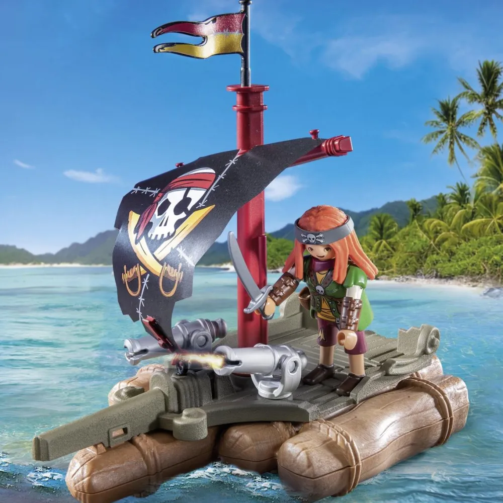 Playmobil Pirate avec radeau flottant et trésor Pirates 71794^ Les Pirates, Chevaliers, Cowboys Et Indiens