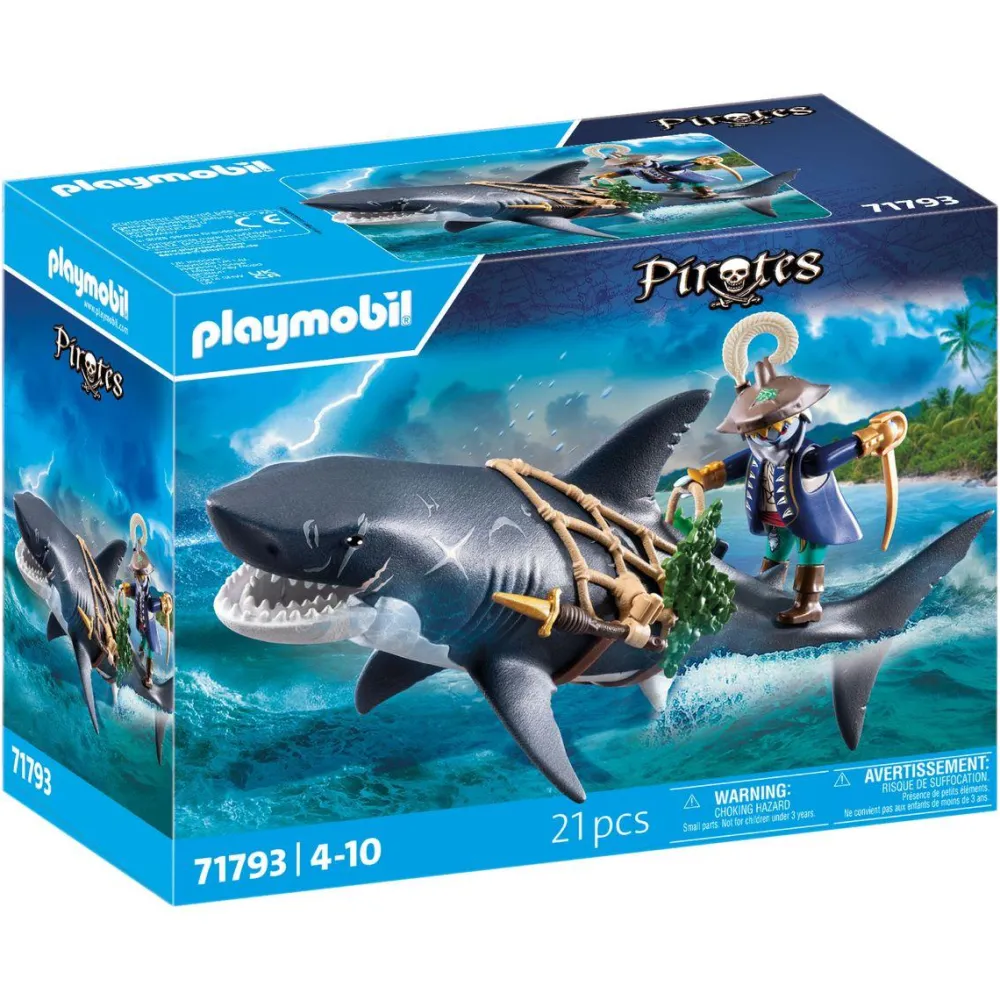 Playmobil Pirate et requin avec mâchoire articulée Pirates 71793^ Les Pirates, Chevaliers, Cowboys Et Indiens