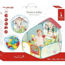 Vulli Piscine à balles Sophie La Girafe^ Tapis, Portiques Et Tables D'Activités