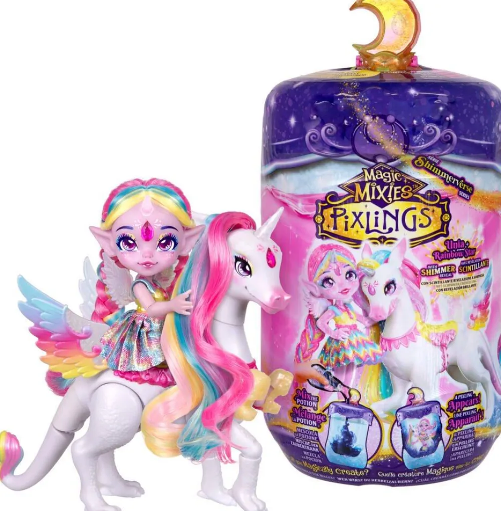 Moose Pixling Unia et Licorne Cosmic Magic Mix^ Poupées Mannequins