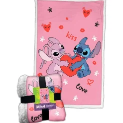 WTT Plaid sherpa Stitch et Angel Kiss Love Pink^ Mobilier Et Décoration