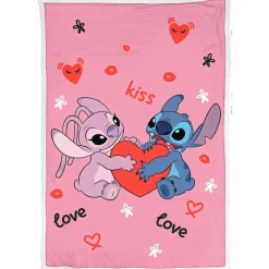 WTT Plaid sherpa Stitch et Angel Kiss Love Pink^ Mobilier Et Décoration