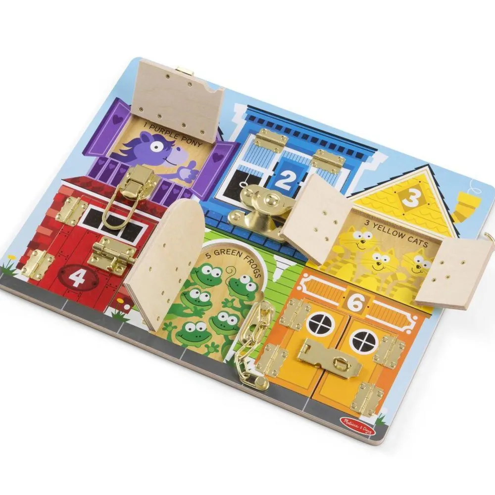 Melissa & Doug Planche d'activités avec loquets^ Autres Jouets D'Éveil