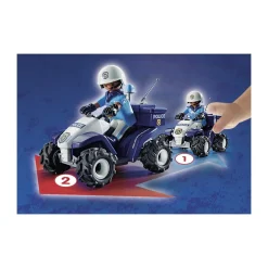 Playmobil - City Action, Policier Et Quad Avec Moteur De Rétro-friction^ La Ville, La Police Et Les Secours