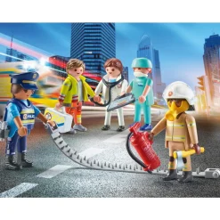 Playmobil My figures : Héros du quotidien 71400^ La Ville, La Police Et Les Secours