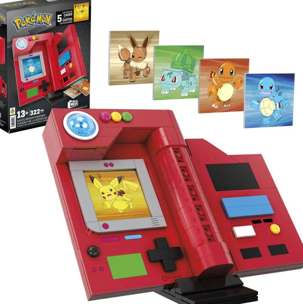 MEGA Pokedex de Kanto en briques^ Super Héros, Cinéma Et Jeux Vidéo