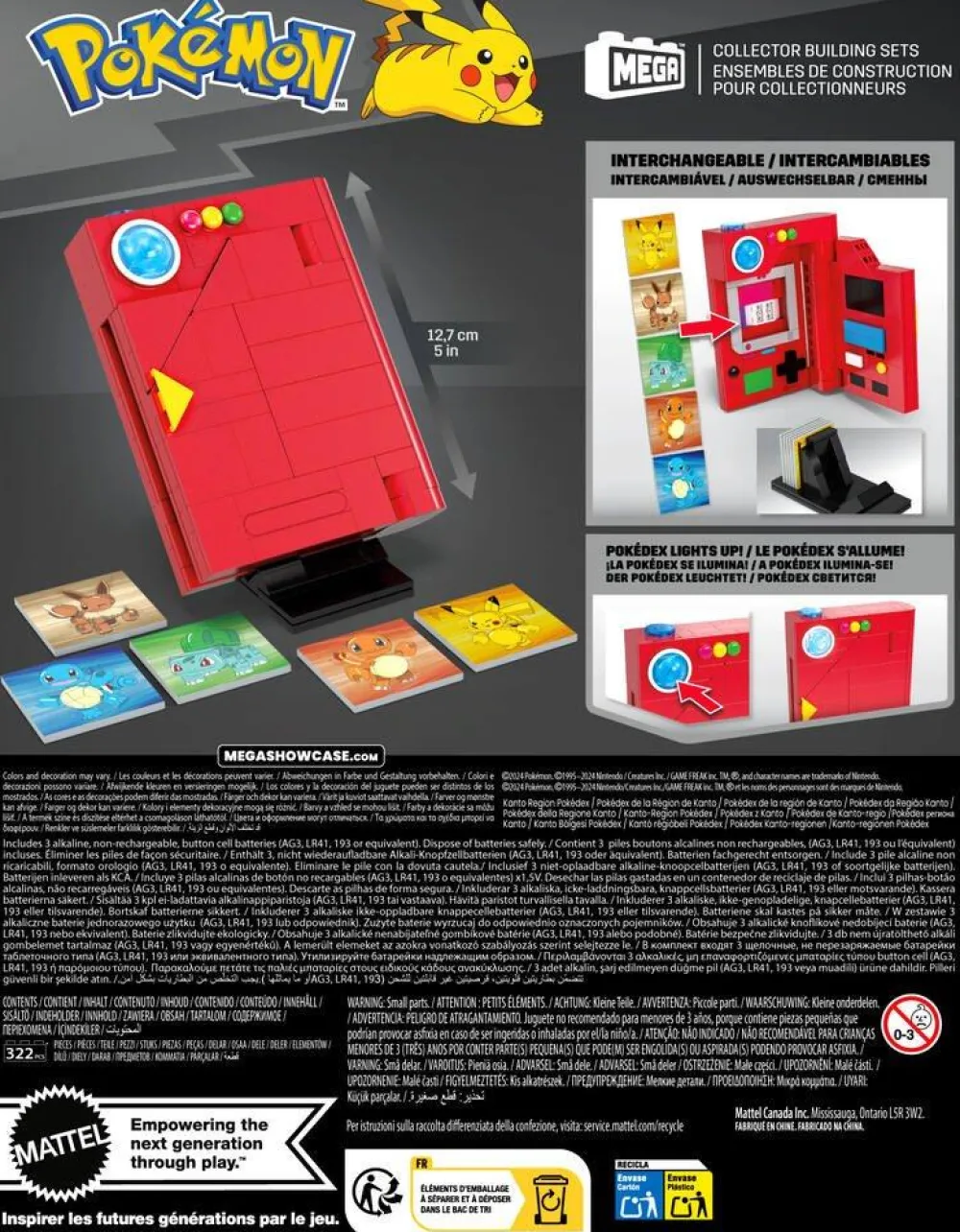MEGA Pokedex de Kanto en briques^ Super Héros, Cinéma Et Jeux Vidéo