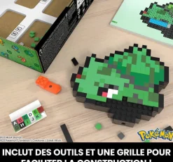 MEGA Pokémon Pixel Art - Bulbizarre à construire^ Super Héros, Cinéma Et Jeux Vidéo