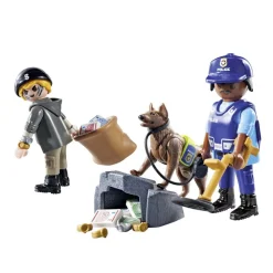 Playmobil Policier avec chien de recherche et voleur ACTION HEROES 71731^ La Ville, La Police Et Les Secours