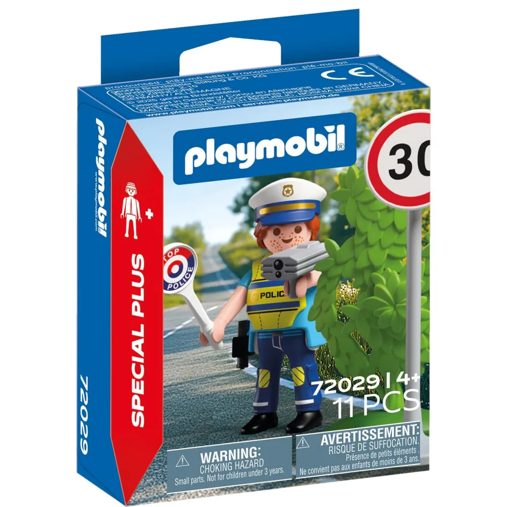 Playmobil Policier avec radar de vitesse Spécial Plus 72029^ La Ville, La Police Et Les Secours