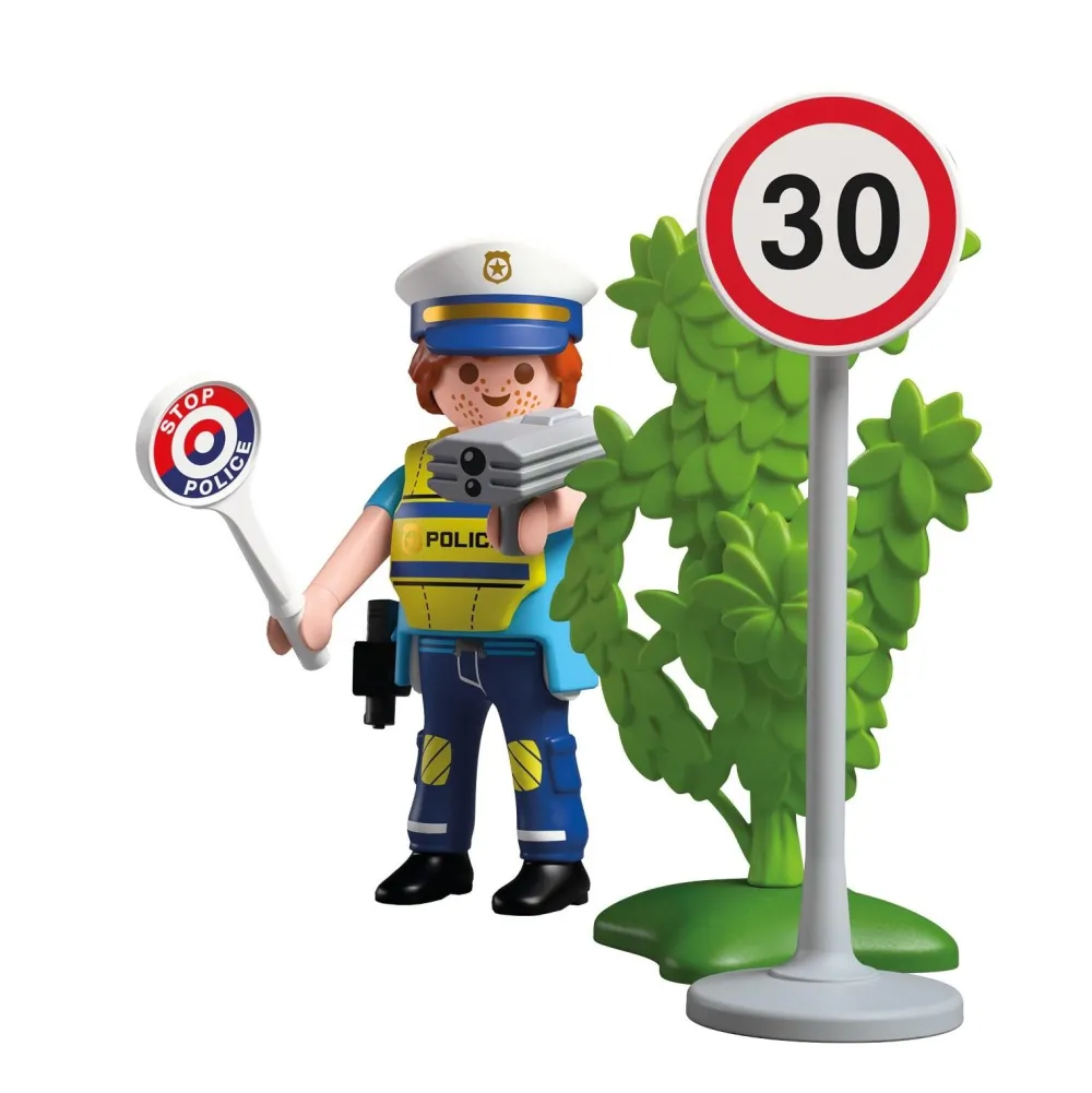 Playmobil Policier avec radar de vitesse Spécial Plus 72029^ La Ville, La Police Et Les Secours
