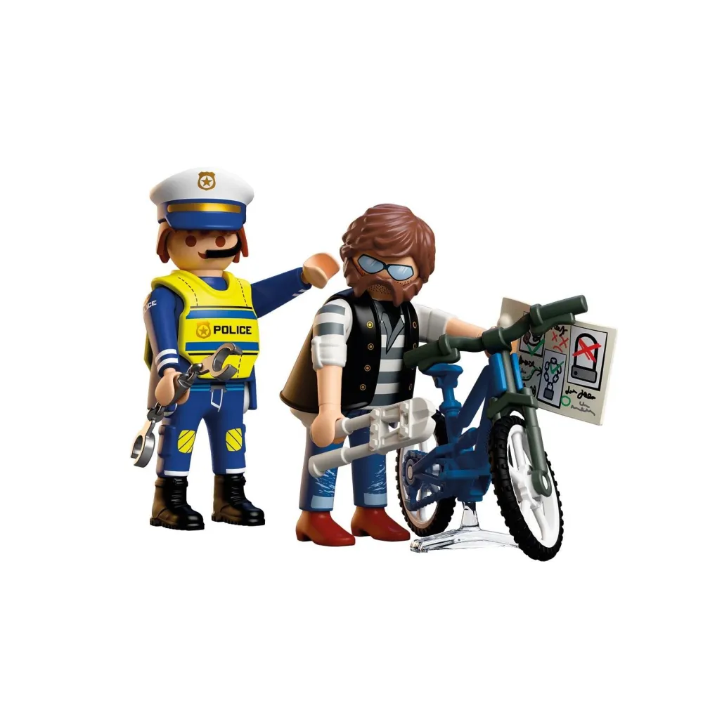 Playmobil Policier et voleur de vélo - City Action 72076^ La Ville, La Police Et Les Secours