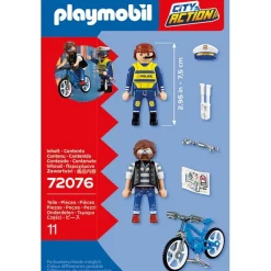 Playmobil Policier et voleur de vélo - City Action 72076^ La Ville, La Police Et Les Secours