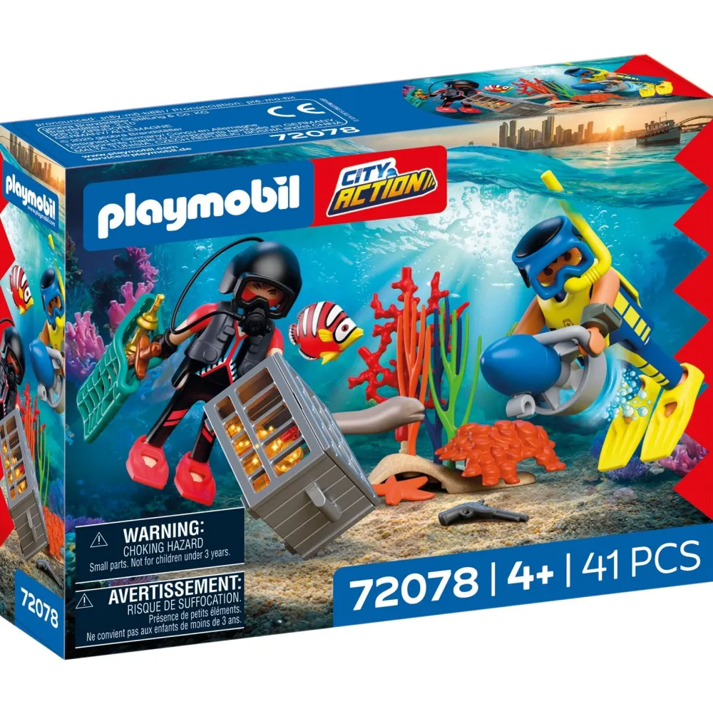 Playmobil Policiers plongeurs et trésor - City Action 72078^ La Ville, La Police Et Les Secours