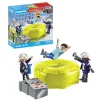 Playmobil Pompiers avec coussin de sauvetage Action heroes 71465^ La Ville, La Police Et Les Secours