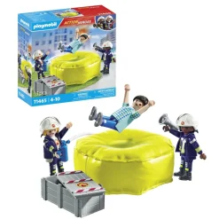Playmobil Pompiers avec coussin de sauvetage Action heroes 71465^ La Ville, La Police Et Les Secours
