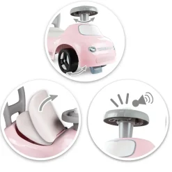 Smoby Porteur auto rose^ Trotteurs, Pousseurs, Porteurs Et Bascules