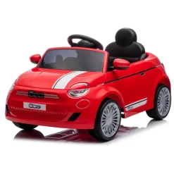 MGM Porteur radiocommandé - Fiat 500E rouge^ Trotteurs, Pousseurs, Porteurs Et Bascules