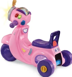Varta Porteur Scooter Interactif rose 3 en 1^ Trotteurs, Pousseurs, Porteurs Et Bascules
